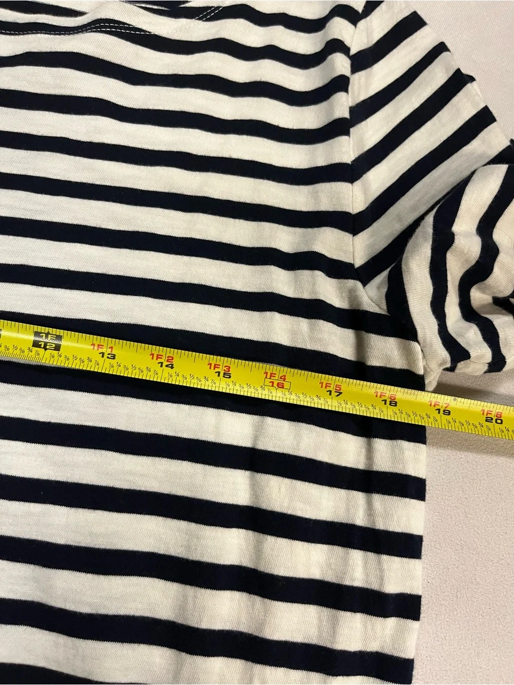 J.Crew Striped Boatneck Top L Black White 100% Cotton Preppy Nautical